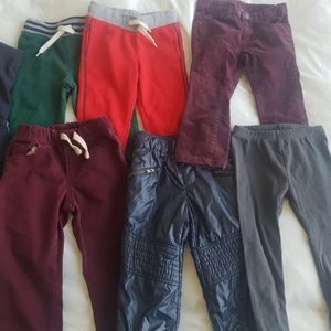 2T toddlers winter pants and tops bundle